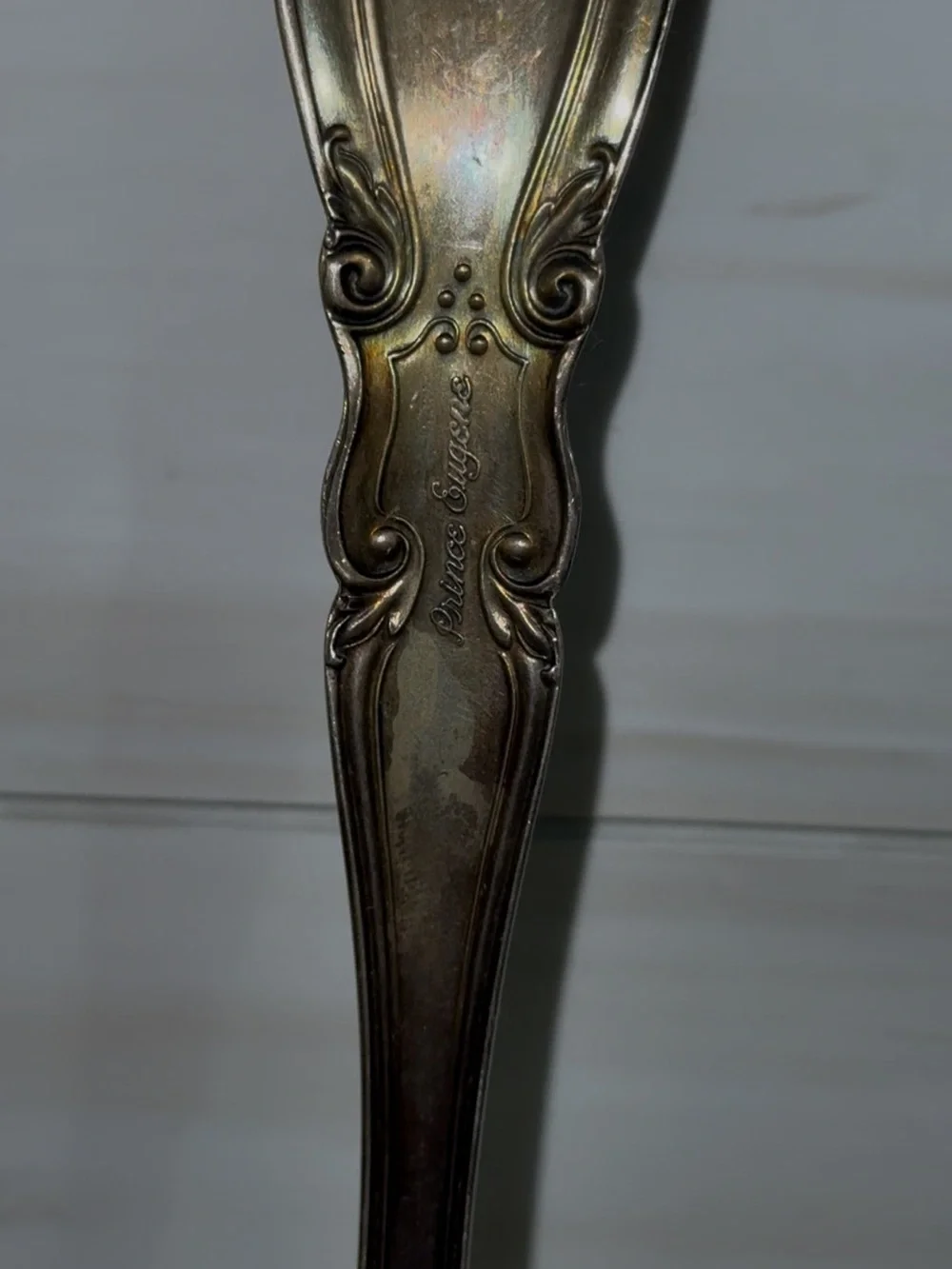 Prince Eugene sterling silver serving spoon